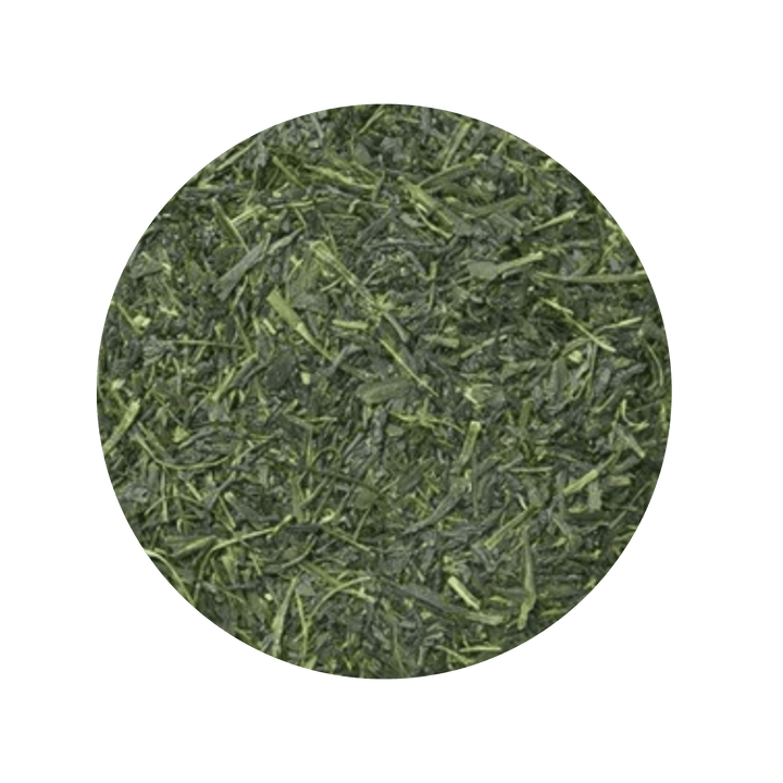 Green Sencha tea leaves