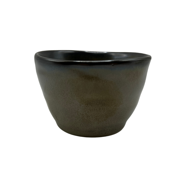 Cloudy brown ceramic tea cup