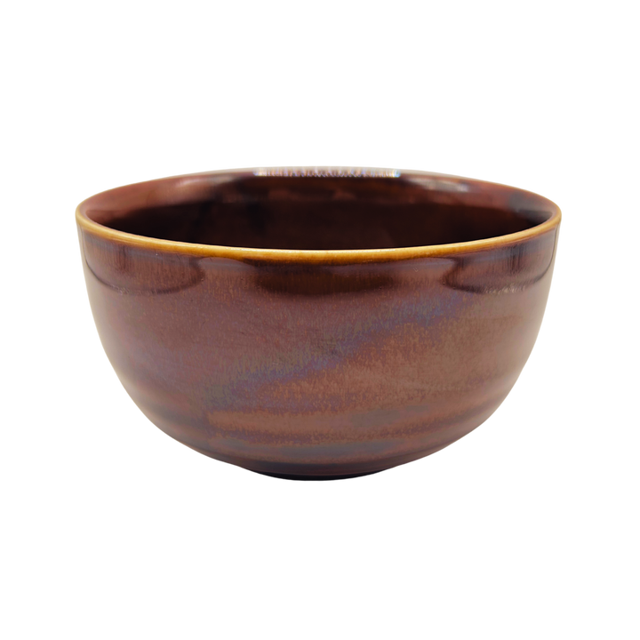 Japanese shiny brown ceramic Matcha bowl