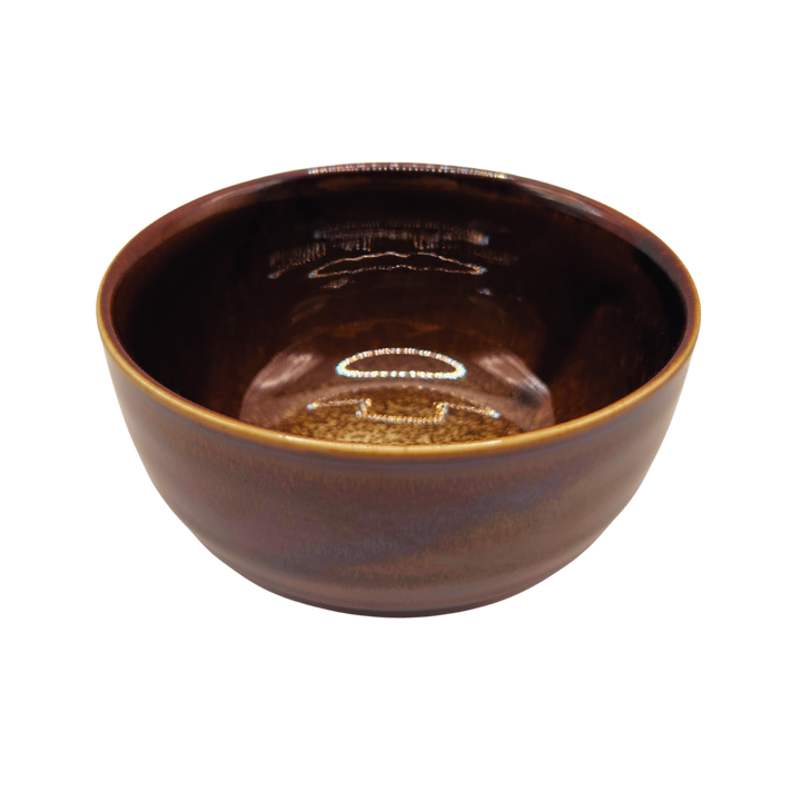 Japanese shiny brown ceramic Matcha bowl