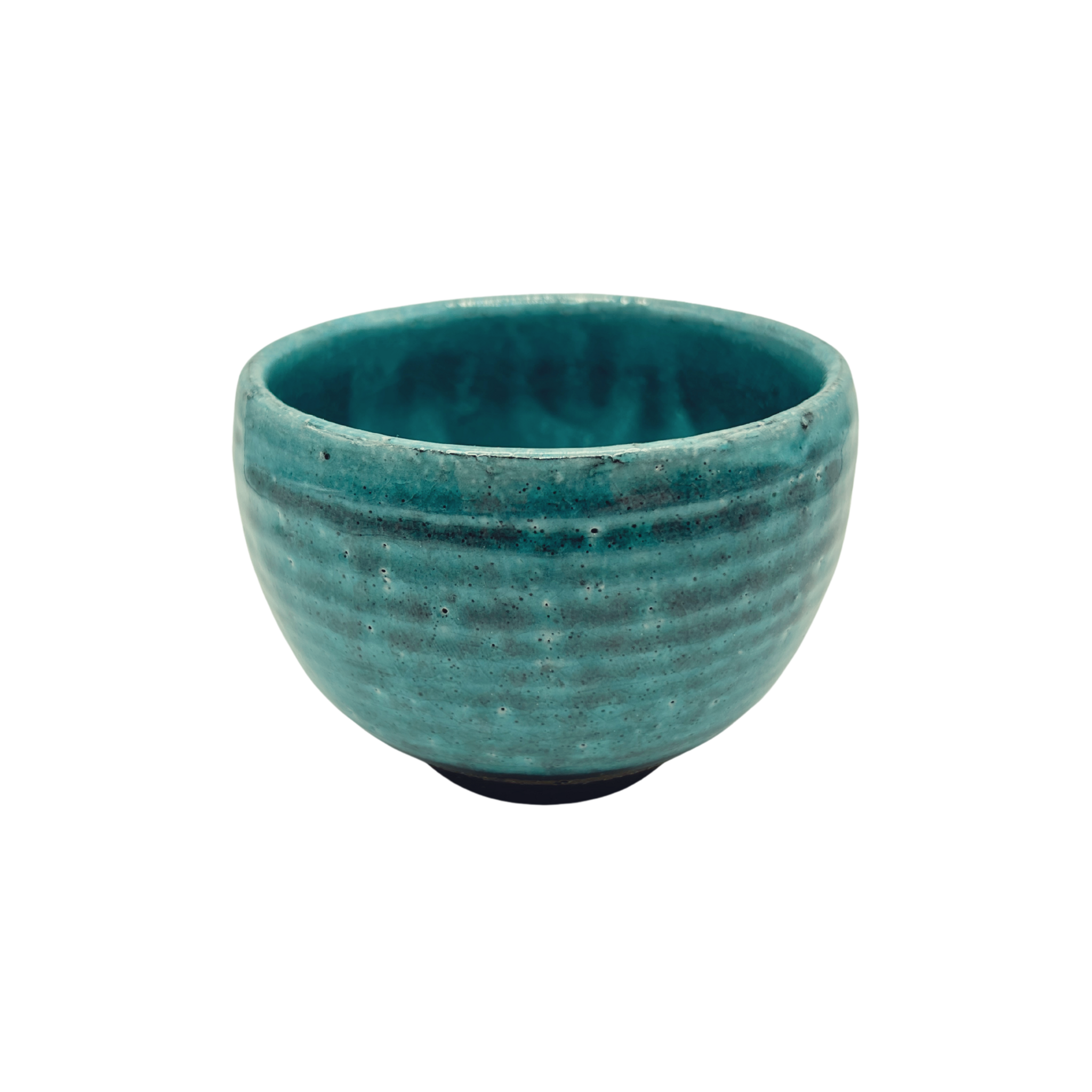 Japanese ceramic Matcha bowl in turquoise color