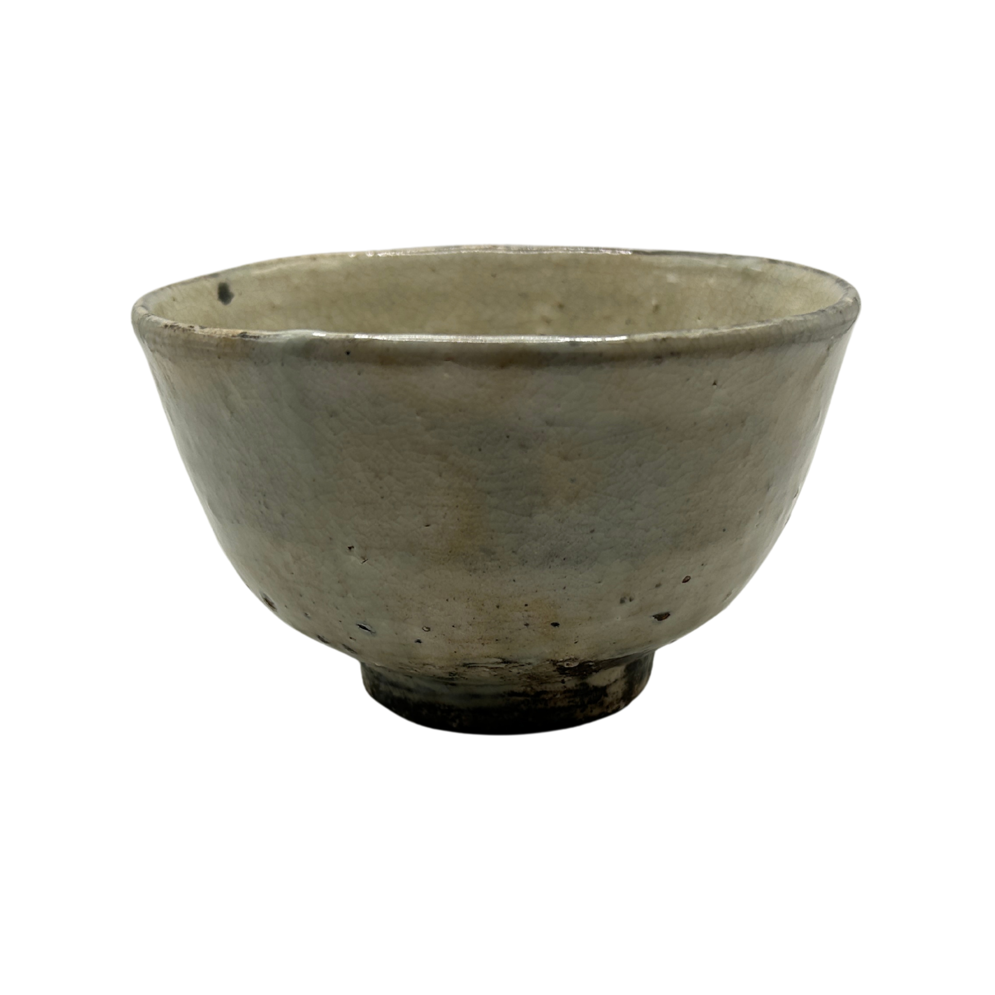 Unique handmade white-beige Matcha bowl