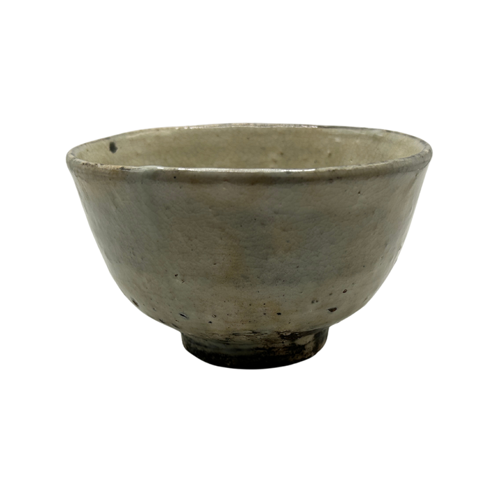 Unique handmade white-beige Matcha bowl
