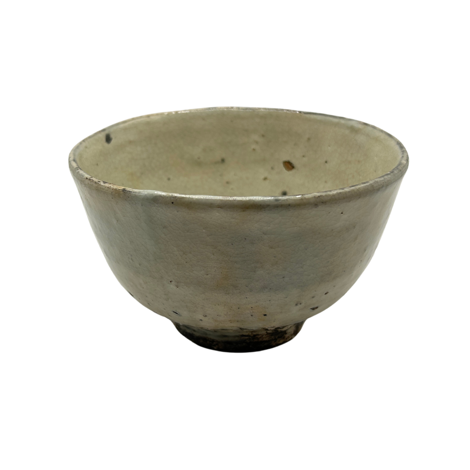 Unique handmade white-beige Matcha bowl