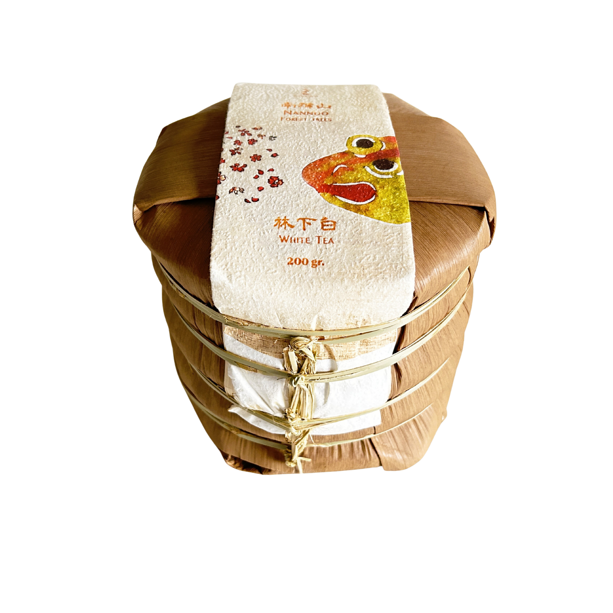 White tea cakes packed in banana leaves