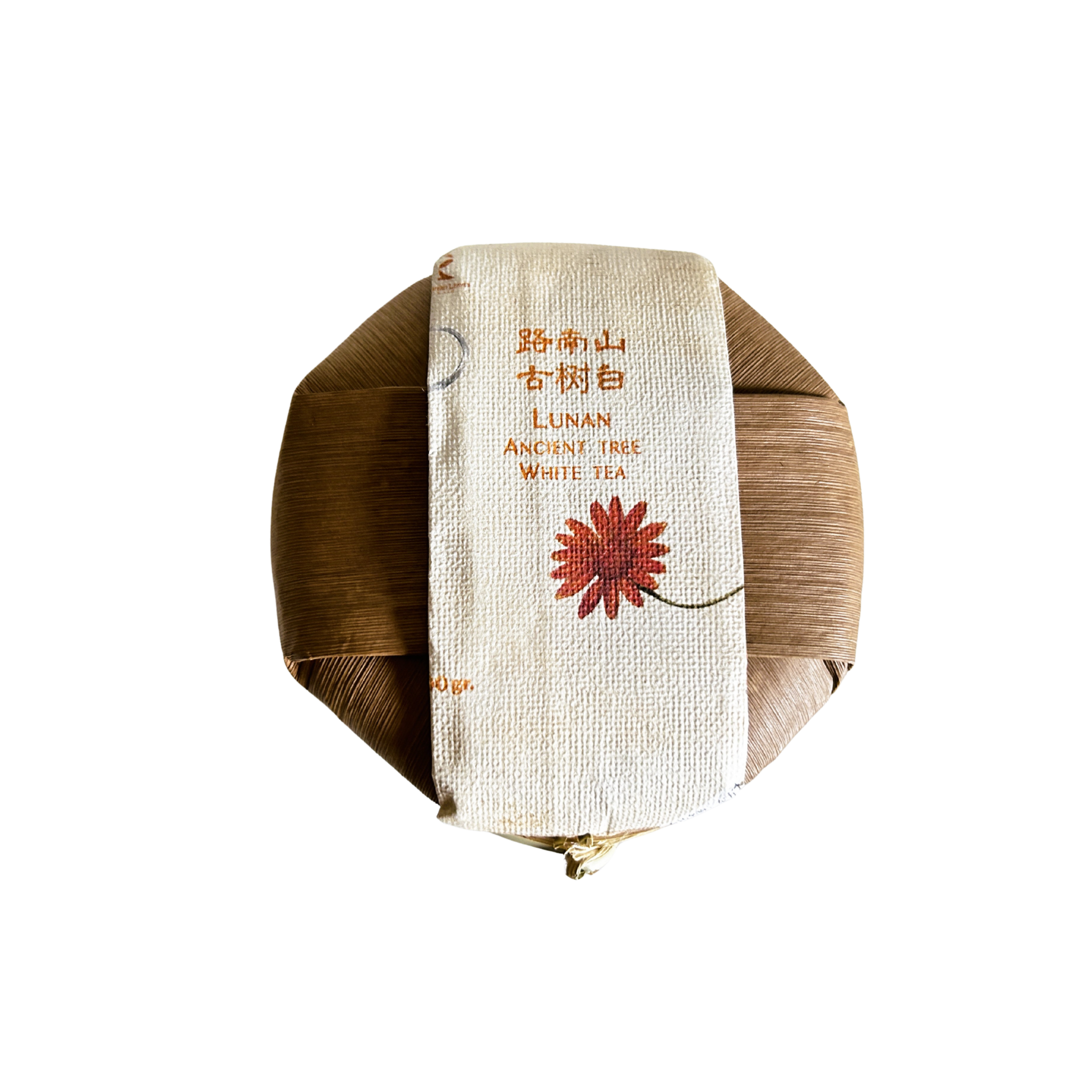 Tea package made of banana leaves with a floral design